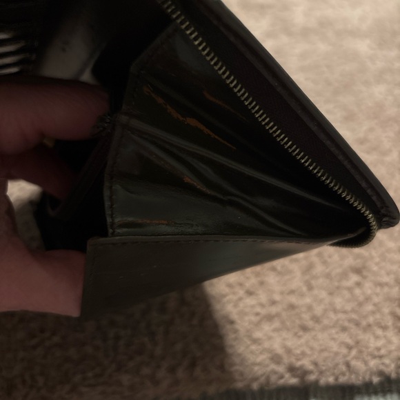 Vintage Gucci Bamboo Zip Around Wallet Brown Leather Long Wallet Made in Italy - Picture 10 of 15